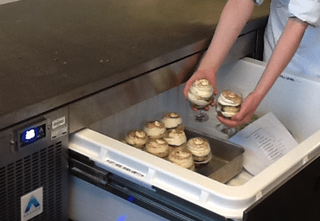 Adande refrigerated drawer filled with desserts at durham