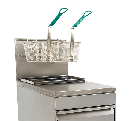 Adande refrigerated compact drawer with fryer baskets in commercial kitchen usa