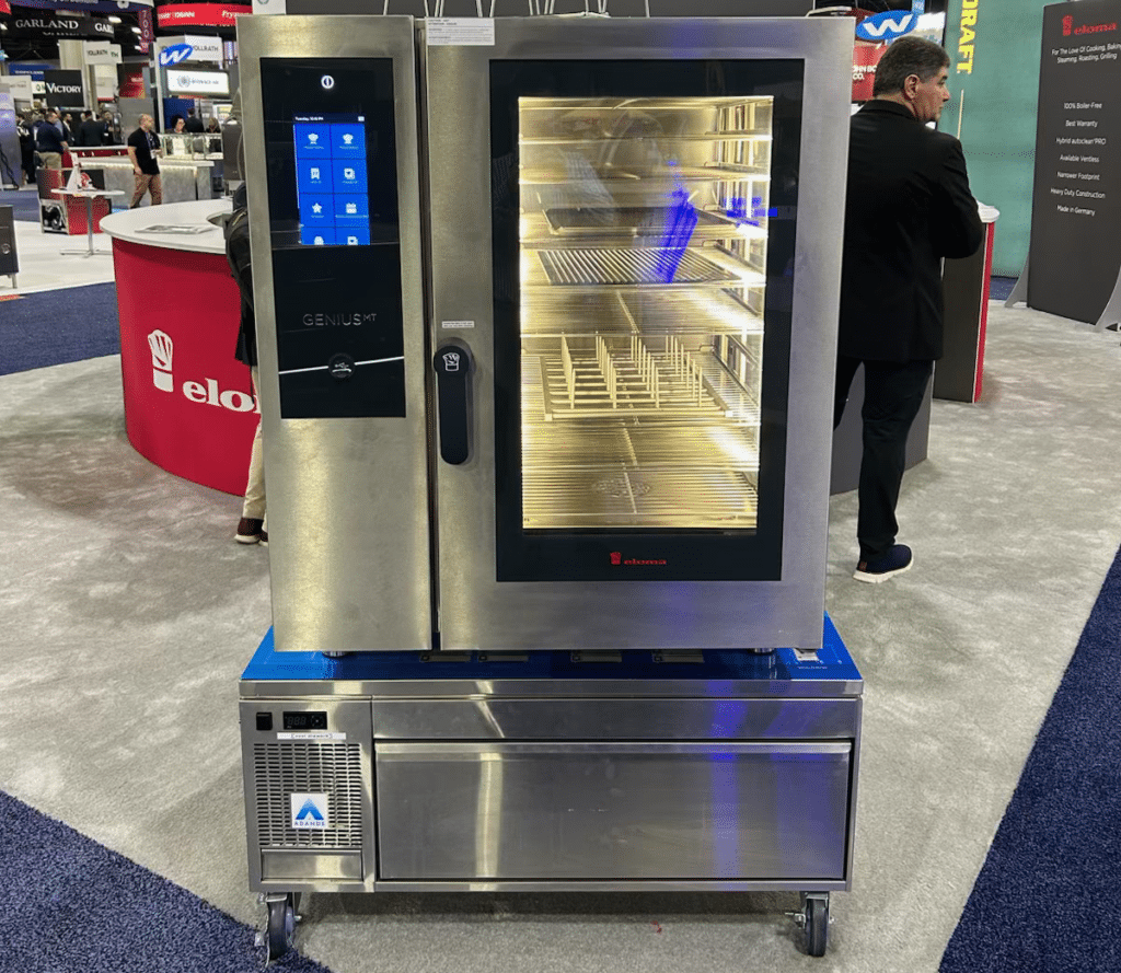 ELOMA COMBI OVEN AND ADANDE SHALLOW REFRIGERATED DRAWER CHEFBASE