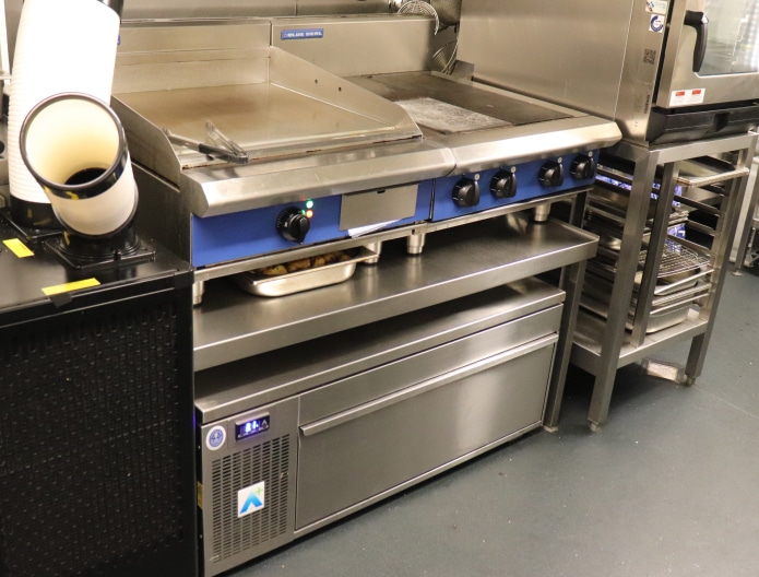 ADANDE CHEF BASE REFRIGERATED DRAWER IN COMMERCIAL CHEF KITCHEN