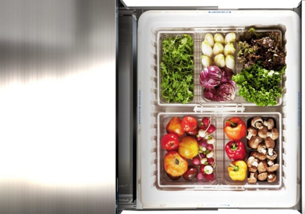Adande refrigerated drawers - birds eye view veg drawer manage