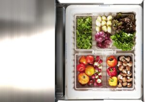 Adande refrigerated drawers - birds eye view veg drawer manage